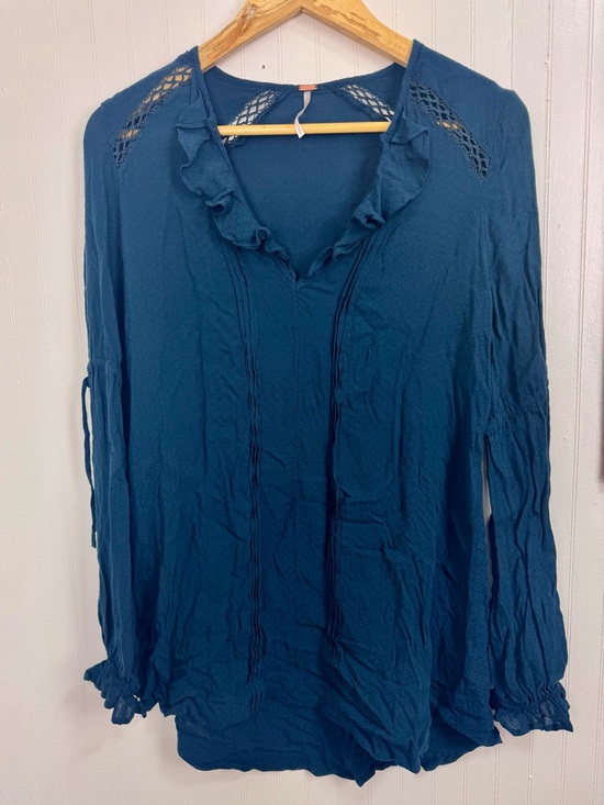 Free People Tops - Dark Blue Free People Flowy Blouse